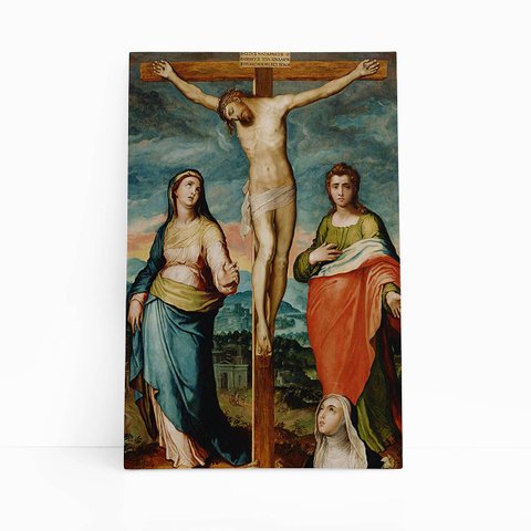 Quadro Jesus Cristo na Cruz Arte Marco Pino Canvas 100x70cm