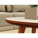 Ver imagem 4 de Conjunto Duas Mesinhas de Centro Sala Madeira Redonda Pé Palito