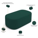 Ver imagem 7 de Kit 02 Puffs Decorativos Orgânicos para Living Quarto 100cm Doha W01 Bouclê Verde - Lyam Decor