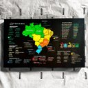 Ver imagem 7 de Quadro Mapa do Brasil Marcar Viagens | Pronto para Pendurar