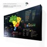 Quadro Mapa do Brasil Marcar Viagens | Pronto para Pendurar - 1