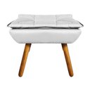 Ver imagem 2 de Puff Opala Corino Branco Pés Palito Castanho D´rossi