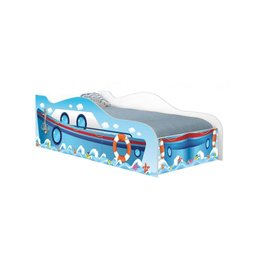 Cama Barquinho Joy Azul Infantil com Colchão - 4