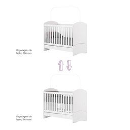 Quarto de Bebê com Guarda-Roupa 3 Portas Cômoda e Berço 3 em 1 Lápis de Cor Espresso Móveis Branco - 7 Quarto de Bebê com Guarda-Roupa 3 Portas Cômoda e Berço 3 em 1 Lápis de Cor Espresso Móveis Branco - 7