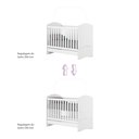 Ver imagem 7 de Quarto de Bebê com Guarda-Roupa 3 Portas Cômoda e Berço 3 em 1 Lápis de Cor Espresso Móveis Branco