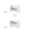 Ver imagem 7 de Quarto de Bebê com Guarda-roupa 3 Portas Cômoda e Berço 3 em 1 Lápis de Cor Espresso Móveis