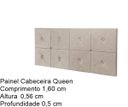 Ver imagem 1 de Painel Cama Box Botão Queen 1,60 Elegance Cor Bege/Areia