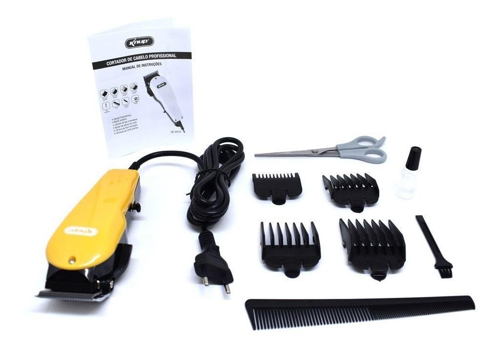 Máquina Cortar Cabelo Barba Profissional Motor V5000 220v Kn - 4