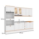 Ver imagem 2 de Cozinha Completa Aspen 11 Portas 4 Gavetas CA06ST Branco/Cinamomo - Fellicci