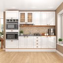 Ver imagem 3 de Cozinha Completa Aspen 11 Portas 4 Gavetas CA06ST Branco/Cinamomo - Fellicci