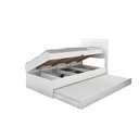 Ver imagem 5 de Cama Solteiro com Baú e Auxiliar Larissa Mdf/mdp Branca