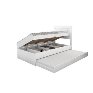 Cama Bau com Auxiliar Mdf/mdp Framar Larissa Branca