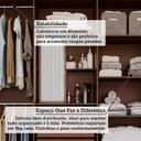 Ver imagem 6 de Guarda-Roupa Casal 6 Portas com Pé e Espelho Interno Giratório 199cm 100% MDF Paraty Espresso Móveis Marrom/Jequitiba