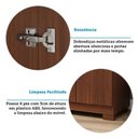 Ver mais imagens de Guarda-Roupa Casal 6 Portas com Pé e Espelho Interno Giratório 199cm 100% MDF Paraty Espresso Móveis Marrom/Jequitiba