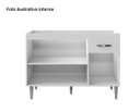 Ver imagem 3 de Balcão Organizador Gabriela 120mt 3 Portas 1 Gaveta com Tampo Mdp Amêndoa Preto - Ajl