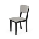 Ver imagem 3 de Kit 4 Cadeiras de Jantar Madeira Maciça Estofadas Ella Preto e Cinza Claro - Straub Web