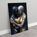 Ver imagem 2 de Quadro Decorativo a Conexão entre Almas Dourado Prata Sala Quarto Casa Escritório