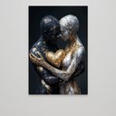 Ver imagem 3 de Quadro Decorativo a Conexão entre Almas Dourado Prata Sala Quarto Casa Escritório