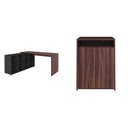 Ver imagem 2 de Mesa para Escritório Diretor em L com Nichos e Balcão Espresso Móveis