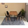 Conjunto de Mesa Dobrável Retrátil 120 x 75 Noronha + 4 Cadeiras Eiffel - Preta - 2