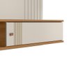 Painel Suspenso Milão Frisado Flex Off White para Tv até 55” - Peternella Móveis - 3
