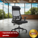 Ver imagem 3 de Kit 10 Cadeiras de Escritório Presidente Core - Preta