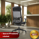 Ver imagem 4 de Kit 10 Cadeiras de Escritório Presidente Core - Preta