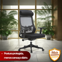 Ver imagem 7 de Kit 10 Cadeiras de Escritório Presidente Core - Preta