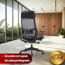 Ver imagem 5 de Kit 10 Cadeiras de Escritório Presidente Core - Preta