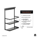 Ver imagem 2 de Organizador De Cozinha Suspenso Gourmet Andorinha Pingoo.casa - Preto