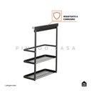 Ver imagem 3 de Organizador De Cozinha Suspenso Gourmet Andorinha Pingoo.casa - Preto