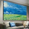 Quadro Van Gogh Campo De Trigo Sob Nuvens De Trovao:90x60 cm/PRETA - 4
