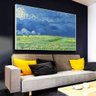 Quadro Van Gogh Campo De Trigo Sob Nuvens De Trovao:90x60 cm/PRETA - 8