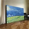 Quadro Van Gogh Campo De Trigo Sob Nuvens De Trovao:90x60 cm/PRETA - 1
