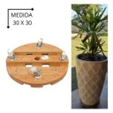 Ver imagem 4 de Suporte De Madeira Para Vaso De Plantas Flores E Mini Frutiferas Com Rodízio Silicone 30Cm Para Quin