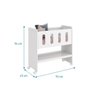 Mini Berço Moisés Zain Branco Brilho 3 em 1 Vira Escrivaninha ou Trocador Quarto de Bebê - Reller - 5