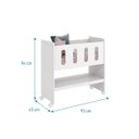 Ver imagem 5 de Mini Berço Moisés Zain Branco Brilho 3 em 1 Vira Escrivaninha ou Trocador Quarto de Bebê - Reller