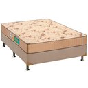 Ver imagem 1 de Cama Box Casal: Colchão Espuma Polar D33 Pérola + Base CRC Rústico Clean(138x188)