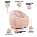 Ver imagem 7 de Sofá 2 Lugares com Poltrona Orgânica Fixa Cloud Bouclê Rosê E03 - D'Rossi
