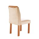 Ver imagem 3 de Mesa Madri 6 Cadeiras Lisboa Tampo Vidro 170x90cm Cel Móveis Cinamomo e Bege