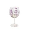 Taça para Gin Cristal Pintada À Mão Flor Lilás - 1
