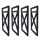 Ver imagem 1 de Quatro Suportes Estilo Industrial P/prateleiras 20cm - Preto