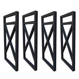 Quatro Suportes Estilo Industrial P/prateleiras 20cm - Preto - 1