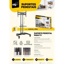 Ver imagem 5 de Suporte Pedestal Móvel para Tv, Elg, A06v6_s, Tvs 32" a 75", Altura Ajustável, Inclinação, com Rodas