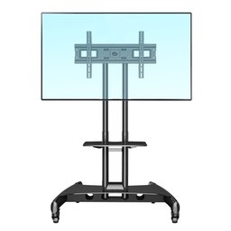 Suporte Pedestal Móvel para Tv, Elg, A06v6_s, Tvs 32" a 75", Altura Ajustável, Inclinação, com Rodas - 2