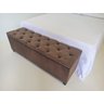 Puf Baú Estofado Casal Tamanho de 140x40x45cm Cor Marrom - Tecido em Veludo Suede Liso - 3