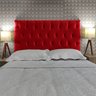 Cabeceira Cama Box Solteiro Capitone Luna Suede Liso Vermelho 90 X 80 RBL - 2