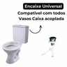 Botão Cromado de Privada Vaso Casa Santa Marina - Facil Instalação Acionamento Simples - 3