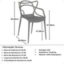 Ver imagem 5 de Kit 8 Cadeiras Allegra - Cinza Escuro