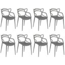 Ver imagem 4 de Kit 8 Cadeiras Allegra - Cinza Escuro